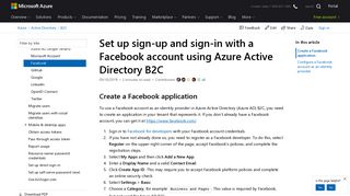 Set up sign-up and sign-in with a Facebook account using Azure ...