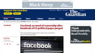 Facebook accused of censorship after hundreds of US political pages ...