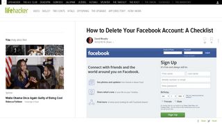 How to Delete Your Facebook Account: A Checklist - Lifehacker