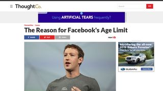 The Reason for Facebook's Age Limit - ThoughtCo