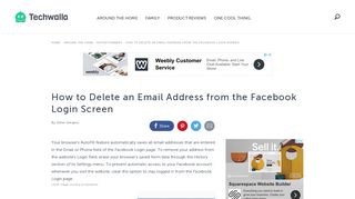 How to Delete an Email Address from the Facebook Login Screen ...