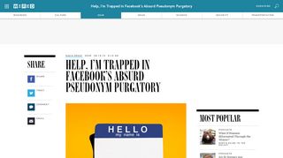 Help, I'm Trapped in Facebook's Absurd Pseudonym Purgatory | WIRED