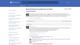 My email address has changed and I can't login. | Facebook Help ...