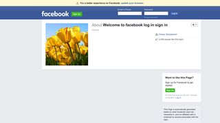 Welcome to facebook log in sign in | Facebook