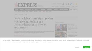 Facebook login and sign up: Can you have more than one account ...