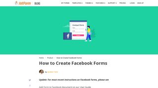 How to Create Facebook Forms | The JotForm Blog
