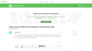 Not receiving SMS from Facebook to authenticate login - General ...