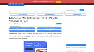 Facebook Social Toolkit Premium Free Download ... - Allinone Tricks