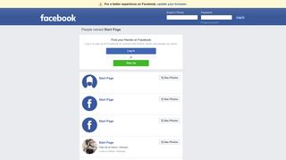Start Page Profiles | Facebook
