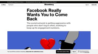 Facebook Really Wants You to Come Back - Bloomberg.com