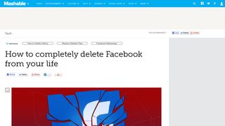 How to completely delete Facebook from your life - Mashable