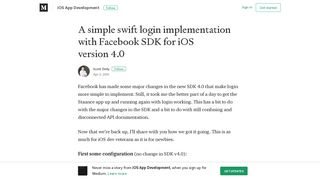 A simple swift login implementation with Facebook SDK for iOS ...