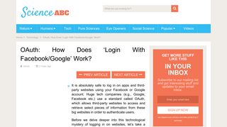 OAuth: How Does 'Login With Facebook/Google' Work? - Science ABC