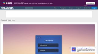 Facebook Login Form by w3layouts