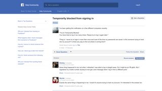 Temporarily blocked from signing in | Facebook Help Community ...