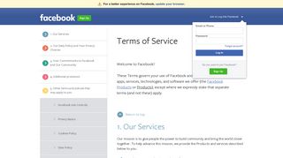 Terms of Service - Facebook