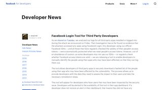 Facebook Login Tool for Third Party Developers - Facebook for ...