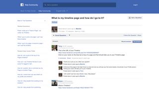 What is my timeline page and how do I go to It? | Facebook Help ...