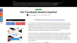 Fix: Facebook Session Expired - Appuals.com