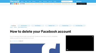 How to delete your Facebook account - Macworld UK