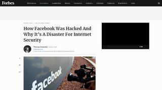 How Facebook Was Hacked And Why It's A Disaster For Internet Security