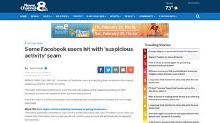 Some Facebook users hit with 'suspicious activity' scam - WFLA.com