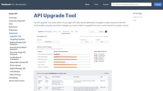 Upgrade Tool - Graph API - Facebook for Developers