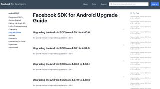 Upgrade Guide - Android SDK - Facebook for Developers