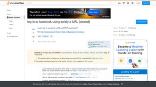 log in to facebook using solely a URL - Stack Overflow