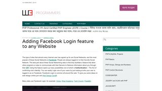 Adding Facebook Login feature to any Website - w3programmers
