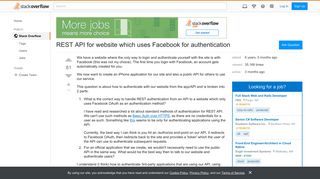 REST API for website which uses Facebook for authentication ...