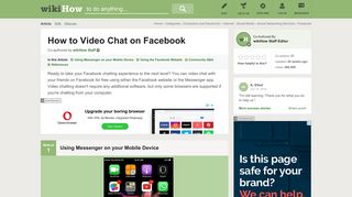 How to Video Chat on Facebook: 10 Steps (with Pictures) - wikiHow