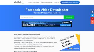 Facebook Video Downloader - Download Facebook Videos Online