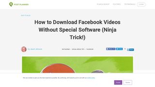 How to Download Facebook Videos Without Special Software (Ninja ...