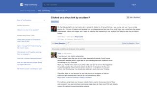 Clicked on a virus link by accident? | Facebook Help Community ...