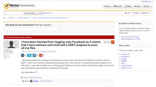 I have been blocked from logging onto Facebook as it claims that I ...