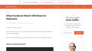 What Facebook Watch Will Mean for Marketers - Neil Patel