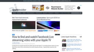 How to find and watch Facebook Live streaming video with your Apple ...