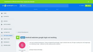 Android webview google login not working - Android Development ...