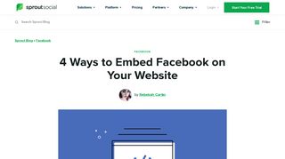 4 Ways to Embed Facebook on Your Website | Sprout Social