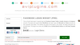 Facebook Login Widget (PRO) - aviplugins.com