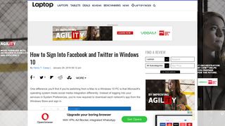 How to Sign Into Facebook and Twitter in Windows 10 - Laptop Mag