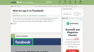 How to Log in to Facebook: 9 Steps (with Pictures) - wikiHow