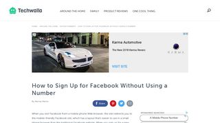 How to Sign Up for Facebook Without Using a Number | Techwalla.com