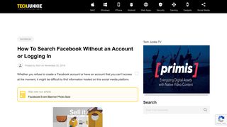 How To Search Facebook Without an Account or Logging In