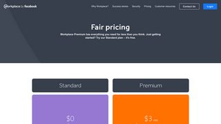 Workplace pricing: List of features by plans | Workplace by Facebook