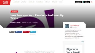 How To Access Your Facebook Profile on My Yahoo - MakeUseOf