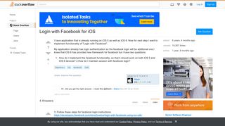 Login with Facebook for iOS - Stack Overflow