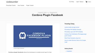 Cordova Plugin Facebook | Integrate Facebook Login for PhoneGap