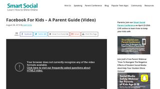 Facebook For Kids. A Parents Guide - SmartSocial.com